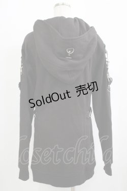 画像3: HEARTLESS / ハーネス風ロングパーカー  グレーブラック H-25-09-12-040-PU-TO-KB-ZH