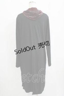 画像3: Deorart / 切替フードロングカーディガン  黒×赤 H-25-09-12-041-PU-TO-KB-ZH