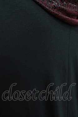 画像4: Deorart / 切替フードロングカーディガン  黒×赤 H-25-09-12-041-PU-TO-KB-ZH