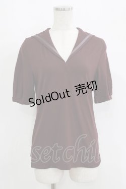 画像1: Jane Marple / セーラーカットソー  ボルドー H-25-09-12-044-JM-TO-KB-ZT369