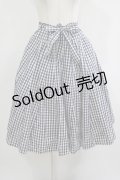 Jane Marple Dans Le Salon / Typewriter gingham gored skirt M ネイビー H-25-09-12-006-JM-SK-KB-ZH