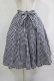 画像1: Jane Marple Dans Le Salon / Typewriter gingham gored skirt M ネイビー H-25-09-12-006-JM-SK-KB-ZH (1)