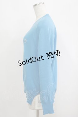 画像2: Jane Marple Dans Le Salon / 刺繍ニット M ブルー H-25-09-12-050-JM-TO-KB-ZH