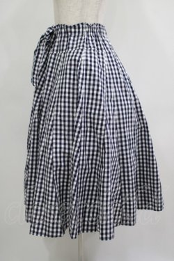 画像2: Jane Marple Dans Le Salon / Typewriter gingham gored skirt M ネイビー H-25-09-12-006-JM-SK-KB-ZH