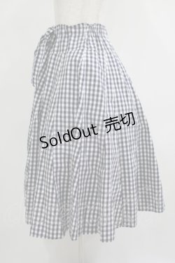 画像2: Jane Marple Dans Le Salon / Typewriter gingham gored skirt M ネイビー H-25-09-12-006-JM-SK-KB-ZH