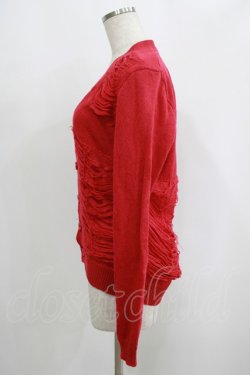 画像2: SEXY DYNAMITE LONDON / ダメージニットカーディガン M ピンクレッド H-25-09-12-051-PU-TO-KB-ZH