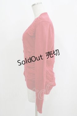 画像2: SEXY DYNAMITE LONDON / ダメージニットカーディガン M ピンクレッド H-25-09-12-051-PU-TO-KB-ZH