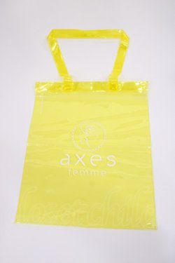 画像1: axes femme / ビニールトートバッグ  イエロー H-25-09-12-1039-AX-BG-NS-ZH
