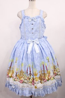 画像1: metamorphose / 【プラスサイズ】dim lightジャンパースカート+ヘッドドレスセット プラスサイズ サックス H-25-09-12-1005-ME-OP-NS-ZH