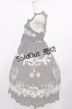 画像2: BABY,THE STARS SHINE BRIGHT / Meow Meow Symphony柄ベビードールジャンパースカート Free ブラウン H-25-09-12-1006-BA-OP-NS-ZH