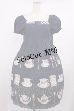 画像1: Innocent World / ティータイムワンピース M ネイビー H-25-09-12-1007-IW-OP-NS-ZH