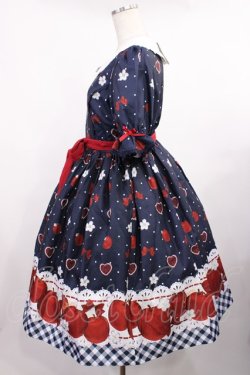 画像2: Chalmiere / スウィーティアップルワンピース M ネイビー H-25-09-12-1009-LO-OP-NS-ZH