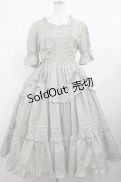 画像1: Chalmiere / フリルロングワンピース M グリーン H-25-09-12-1002-LO-OP-NS-ZH