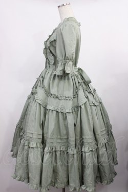 画像2: Chalmiere / フリルロングワンピース M グリーン H-25-09-12-1002-LO-OP-NS-ZH