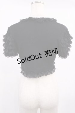 画像2: JESUS DIAMANTE / レースフリルボレロ Free ブラック H-25-09-12-1018-JE-TO-NS-ZH