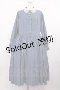 m petit by misako / レース襟プリーツワンピース LL ブルー H-25-09-12-1003-LO-OP-NS-ZH