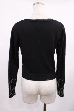 画像2: F&A / スカラップレースニットカーディガン Free BLACK H-25-09-12-1021-LO-TO-NS-ZH