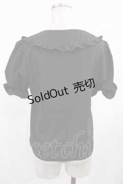 画像2: Ank Rouge / リボンストロベリーパフブラウス M ブラック H-25-09-12-1023-CA-BL-NS-ZH