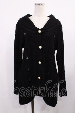 画像1: axes femme / パール付カーディガン M ブラック H-25-09-12-1026-AX-TO-NS-ZH