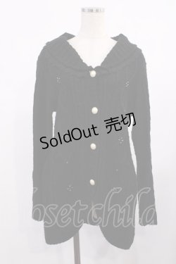 画像1: axes femme / パール付カーディガン M ブラック H-25-09-12-1026-AX-TO-NS-ZH