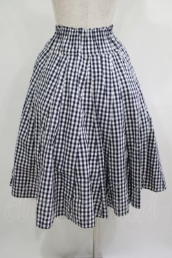 画像3: Jane Marple Dans Le Salon / Typewriter gingham gored skirt M ネイビー H-25-09-12-006-JM-SK-KB-ZH