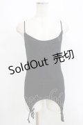 WIDOW / ガーターキャミソール  黒 H-25-09-12-056-PU-TO-KB-ZH
