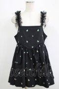 Candy Stripper / TINY FLOWER MINI ONE-PIECE  ブラック H-25-09-12-057-PU-OP-KB-ZH