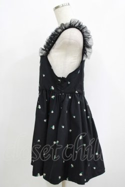 画像2: Candy Stripper / TINY FLOWER MINI ONE-PIECE  ブラック H-25-09-12-057-PU-OP-KB-ZH