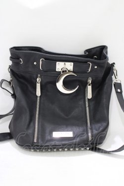 画像2: KILL STAR / MOON ZIPショルダーBAG  ブラック H-25-09-12-063-SL-BG-KB-ZH