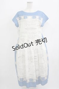 Jane Marple Dans Le Salon / Bon voyageタブリエドレス M ブルー H-25-09-12-008-JM-OP-KB-ZH