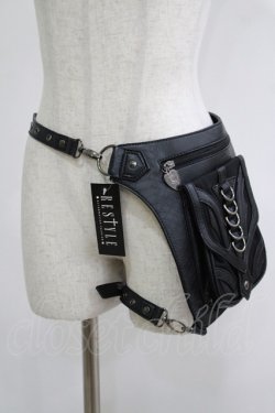 画像2: Restyle / フラップ風BAG  ブラック H-25-09-12-064-GO-BG-KB-ZH