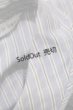 画像4: Jane Marple Dans Le Salon / ストライプシャツドレス M ブルー H-25-09-12-009-JM-OP-KB-ZH