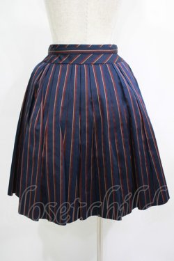 画像3: Jane Marple / レジメンタルストライプのトリプルタックスカート M ネイビー H-25-09-12-011-JM-SK-KB-ZH