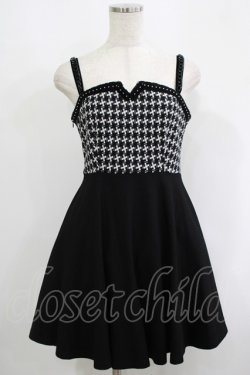 画像1: PUNK RAVE / Swallow gird stitching suspenders punk little black dress XS 黒 H-25-09-12-014-PU-OP-KB-ZH