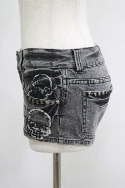 画像2: GHOST of HARLEM / ダメージデニムショートパンツ  グレー H-25-09-12-019-GL-PA-KB-ZH