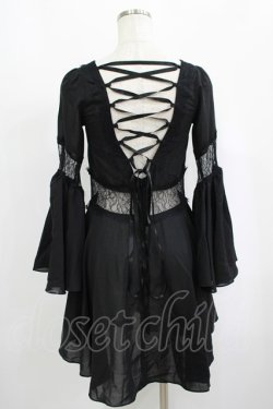 画像3: Blacklist / レースシフォンワンピース XS ブラック H-25-09-12-021-PU-OP-KB-ZH