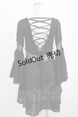 画像3: Blacklist / レースシフォンワンピース XS ブラック H-25-09-12-021-PU-OP-KB-ZH