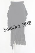 WIDOW / アシメフリルスカート  黒 H-25-09-12-022-PU-SK-KB-ZH