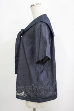 画像2: MILK / Sailorブラウス  インディゴ H-25-09-12-024-ML-BL-KB-ZH