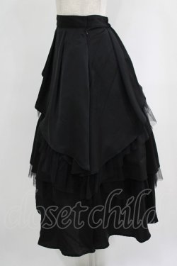 画像2: an another angelus / チュールレイヤードラッフルスカート Free BLACK H-25-09-13-025-CA-SK-NS-ZH
