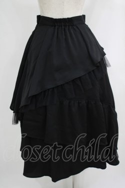 画像3: an another angelus / チュールレイヤードラッフルスカート Free BLACK H-25-09-13-025-CA-SK-NS-ZH