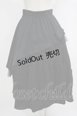 画像3: an another angelus / チュールレイヤードラッフルスカート Free BLACK H-25-09-13-025-CA-SK-NS-ZH