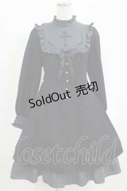 画像1: Amavel / L'Ange Dechuフィット&フレアワンピース Free ブラック H-25-09-13-028-CA-OP-NS-ZH