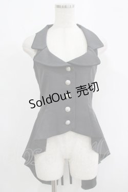 画像1: metamorphose / Gabriel ロング燕尾ベスト サイズ1 テックグレー H-25-09-13-036-ME-JA-NS-ZH