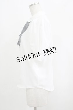 画像2: an another angelus / ドレープタイ付きシャツ Free OFF×GY H-25-09-13-042-CA-BL-NS-ZH