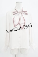 an another angelus / スカーフタイ付きスタンドカラーブラウス Free  H-25-09-13-044-CA-BL-NS-ZH