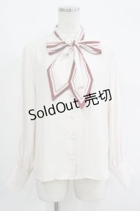 an another angelus / スカーフタイ付きスタンドカラーブラウス Free  H-25-09-13-044-CA-BL-NS-ZH