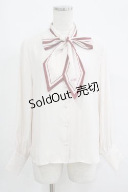 画像1: an another angelus / スカーフタイ付きスタンドカラーブラウス Free  H-25-09-13-044-CA-BL-NS-ZH