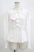 metamorphose / 丸襟シャーリング長袖ブラウス サイズ1 オフ H-25-09-13-045-ME-BL-NS-ZH