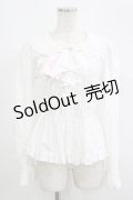 metamorphose / 丸襟シャーリング長袖ブラウス サイズ1 オフ H-25-09-13-045-ME-BL-NS-ZH